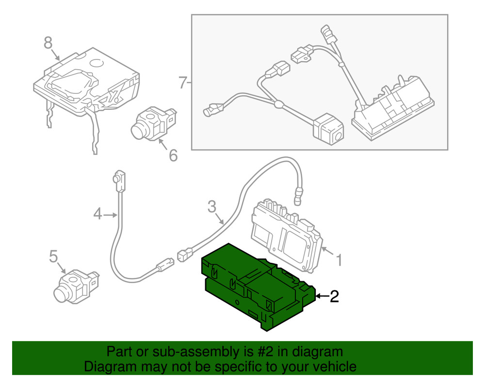 Genuine Audi Bracket 8W0-907-297
