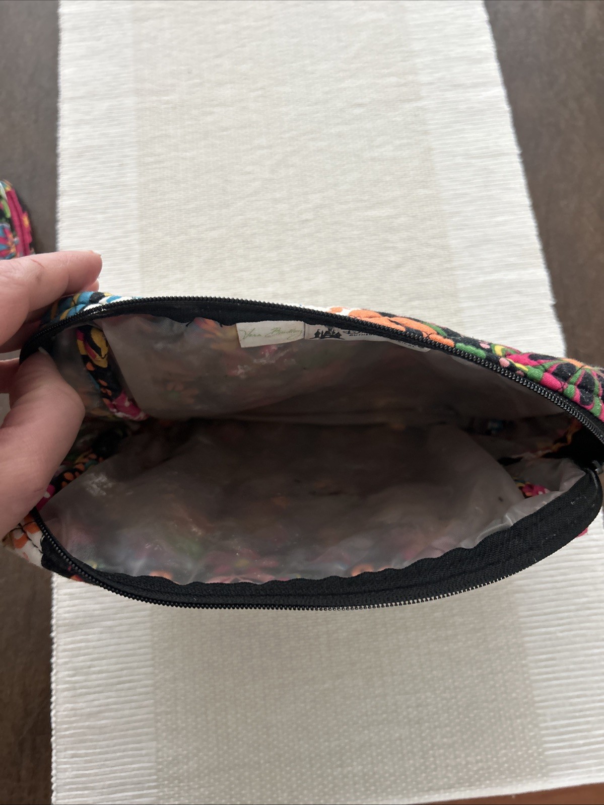 Disney Parks Vera Bradley Midnight W/Mickey Set Of 3 Makeup Bag/wallet/ID RARE