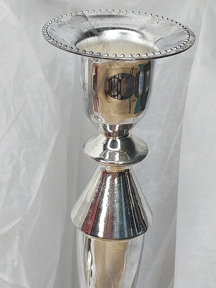 Davco Silverplate Taper Candle Candlesticks Elegant Scroll Design Table Decor