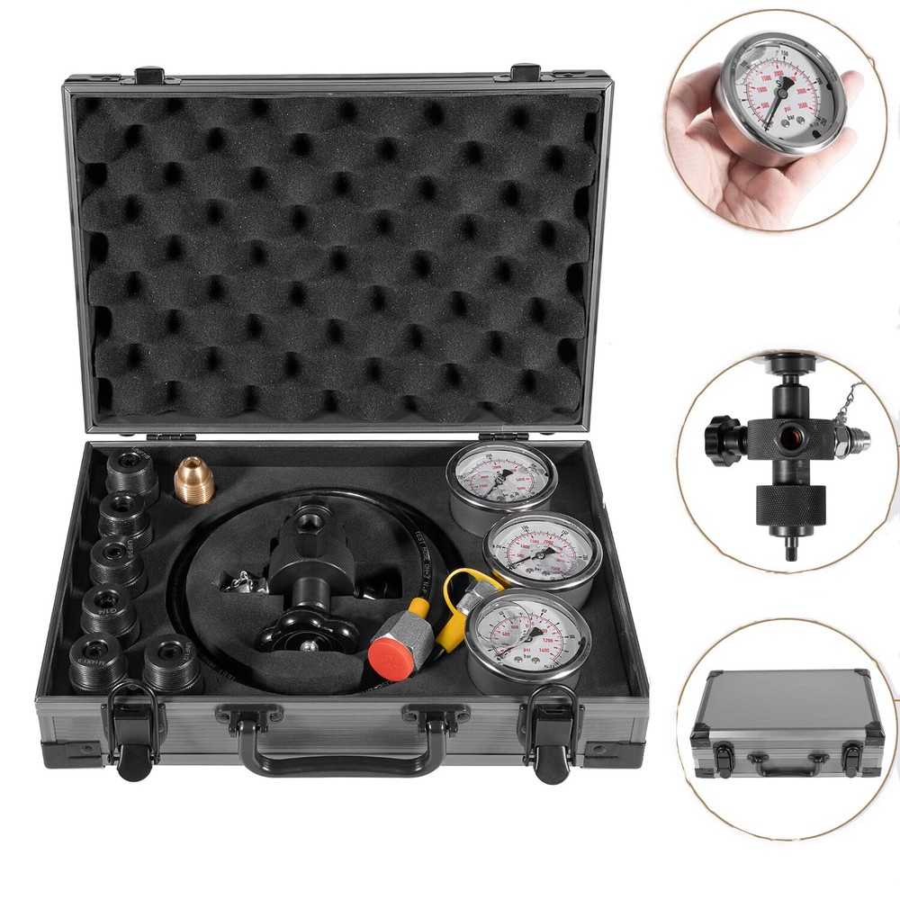 GK-01 Hydraulic Nitrogen Accumulator Nitrogen Pressure Test Kit Tools with Case