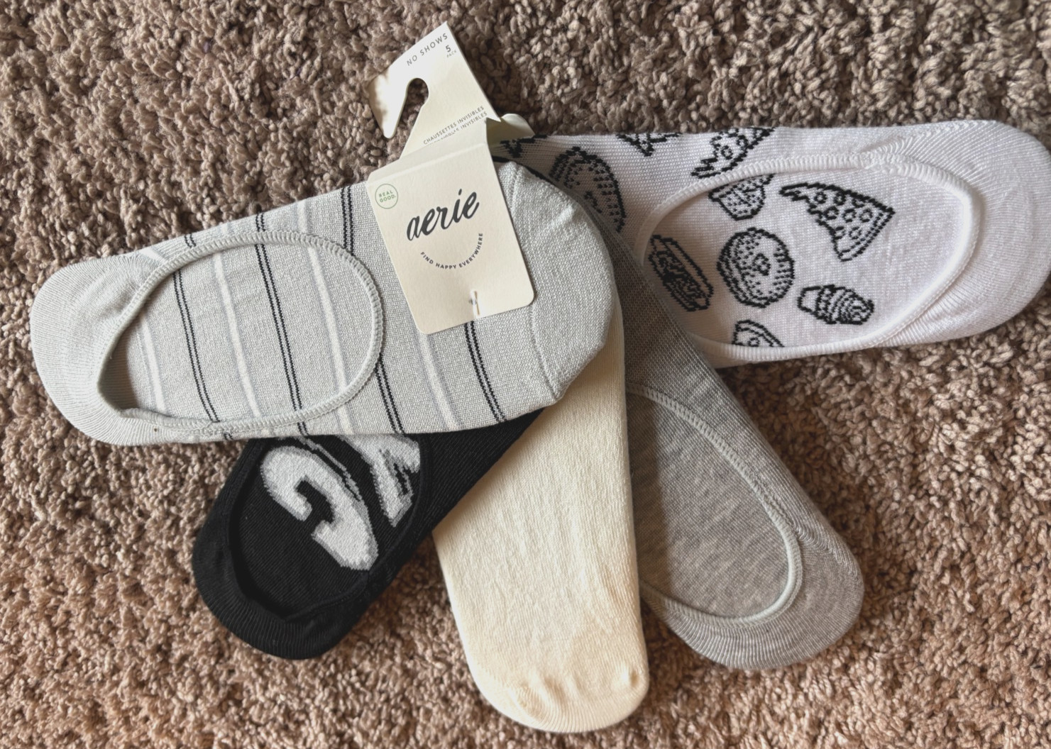 Aerie No Show Socks Lot 5 Pack  Womens S