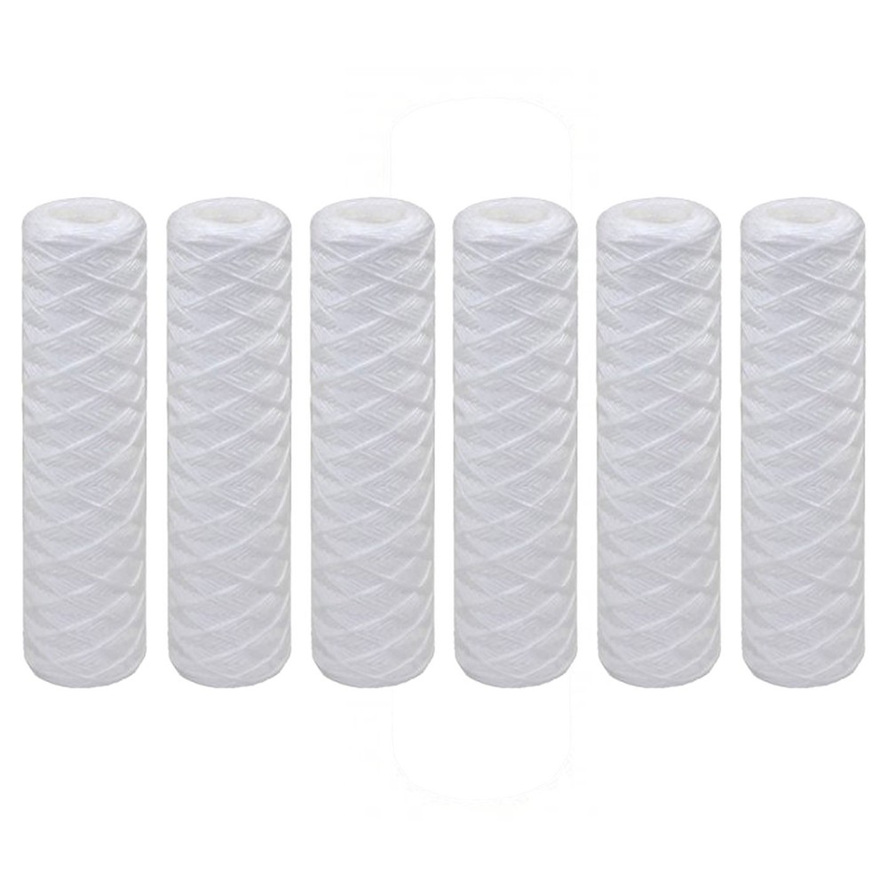 10 x 2.5 20 Micron String Wound Polypropylene Water Filter 6 Pack