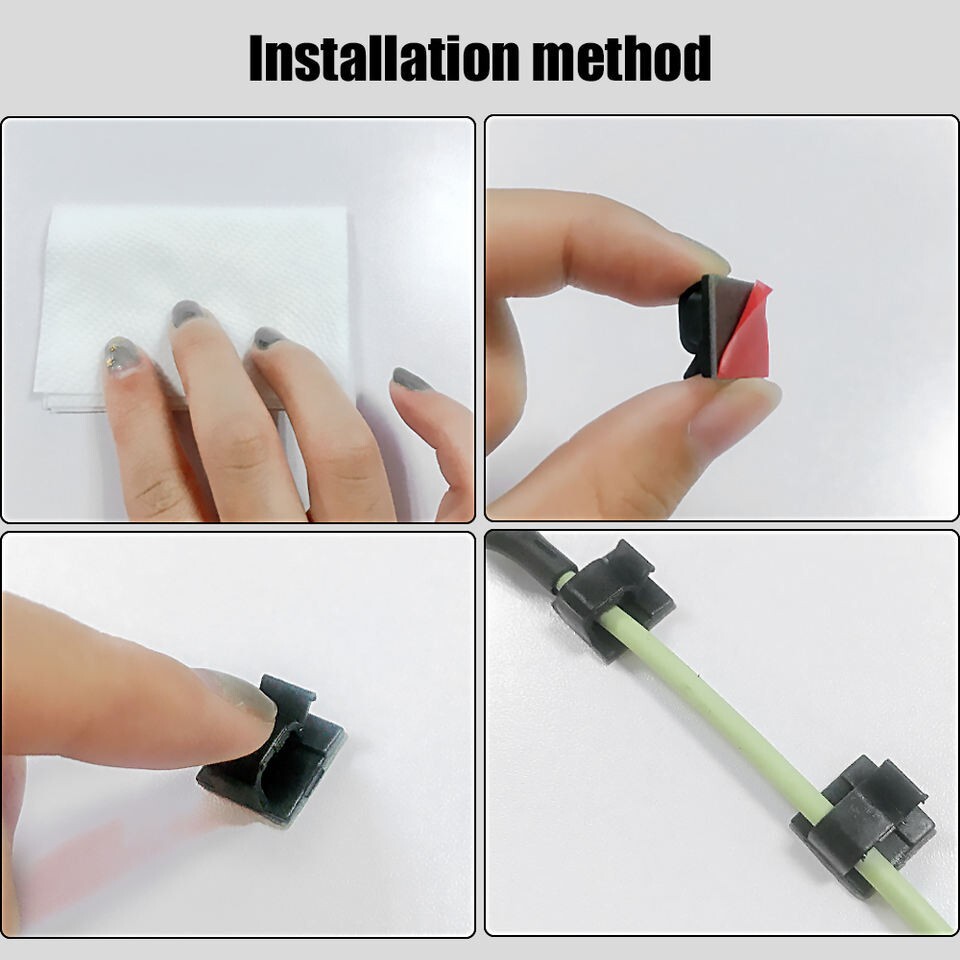 173 pcs. Cable Management Kit Wire/Cord Organizer Zip Ties Holder Clips Adhesive