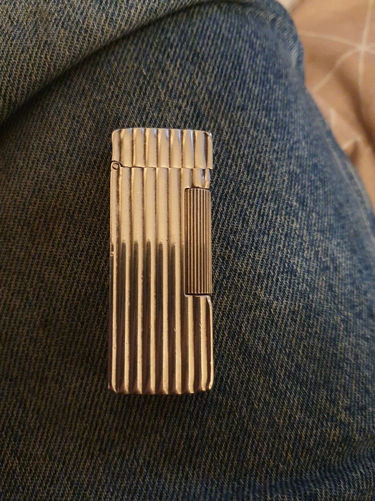 Dunhill Solid Sterling Silver Rollboy Petrol Lighter
