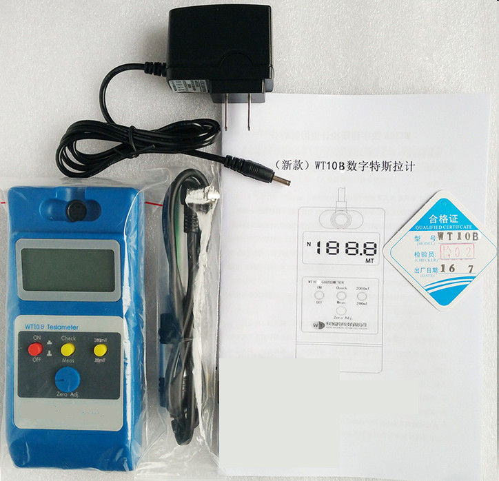 WT10B Digital Gauss Meter，Surface Magnetic Field Tester，Tesla Meter