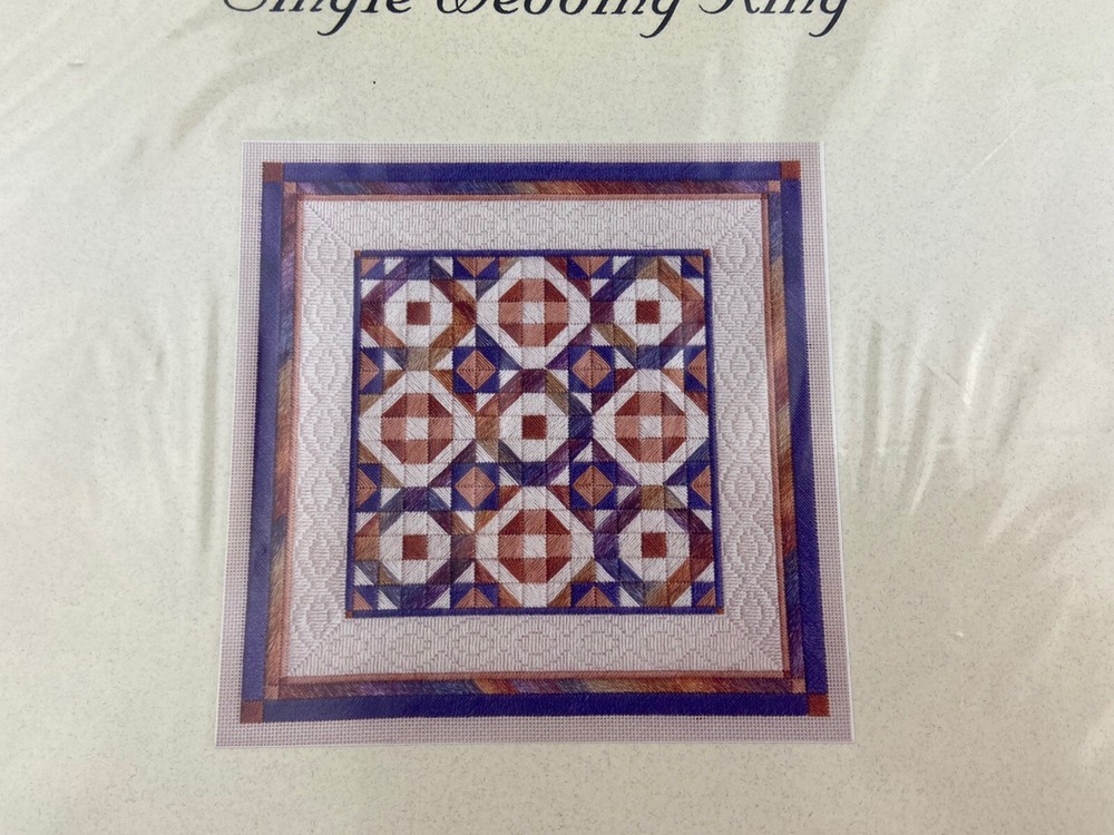 Laura J Perin Design Single Wedding Ring Needlepoint Pattern American Quilt Coll