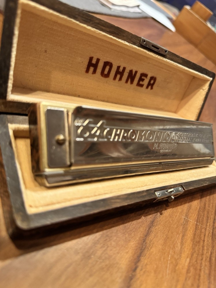 Vintage Hohner The 64 Chromonica 4 Chromatic Octave Professional Model Harmonica