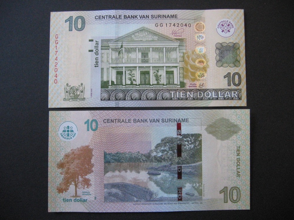 Suriname 10 Dollars 2020 (Pnew) UNC