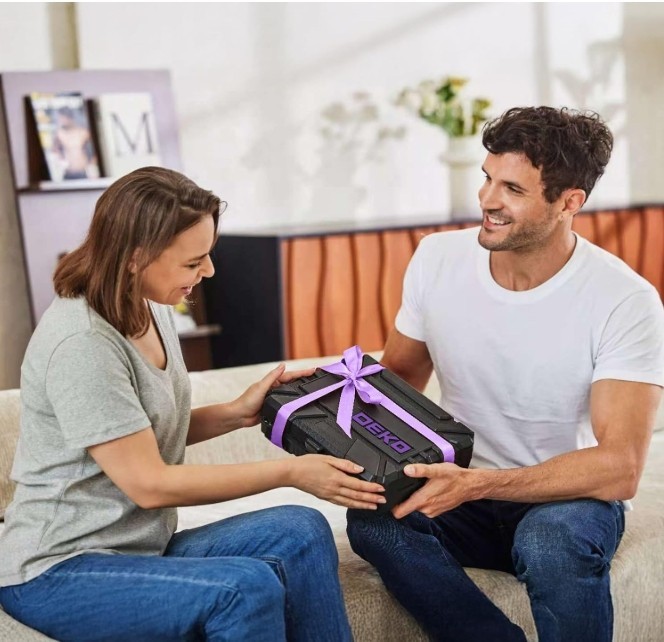 DEKO Drill Set with Cordless Drill, Tool Kit Set Box, DIY 126 Pcs Hand Tools