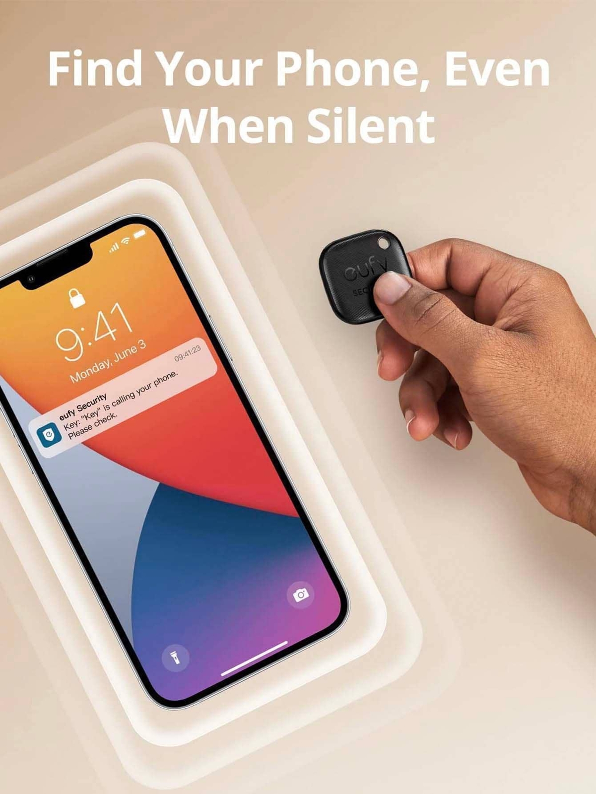 eufy SmartTrack Link Key Finder Bluetooth Tracker Work W/ Apple Find My (2Packs)