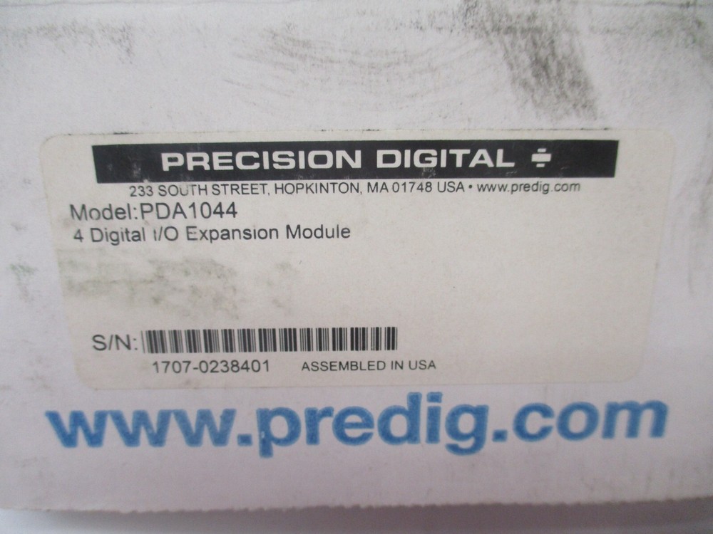 PRECISION DIGITAL MODEL: PDA1044, 4 DIGITAL I/O EXPANSION MODULE W/CD & CABLE