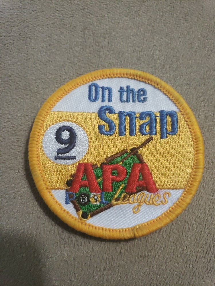 APA POOL LEAGUES 9 ON THE SNAP PATCH