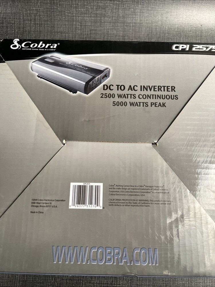 COBRA CPI 2575 APU, Inverter - Open Box