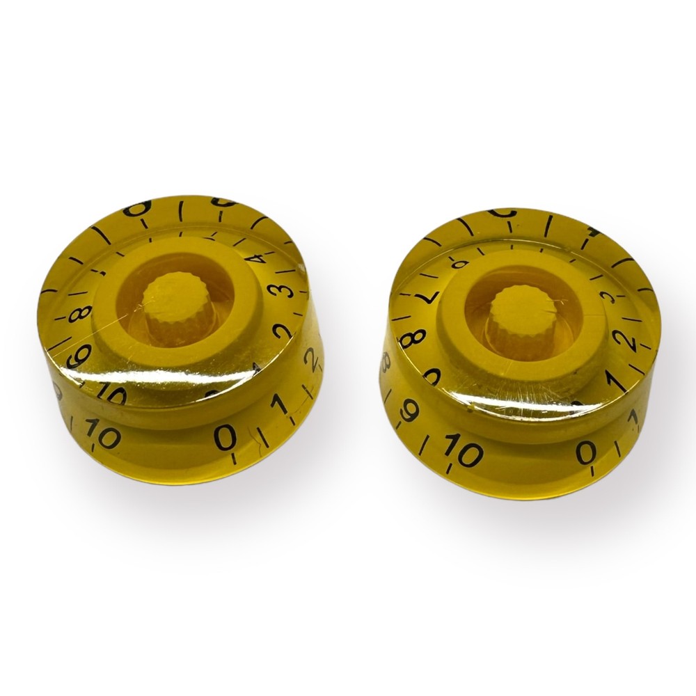 AxLabs Speed Knobs (Set of 2), Yellow, Black Font