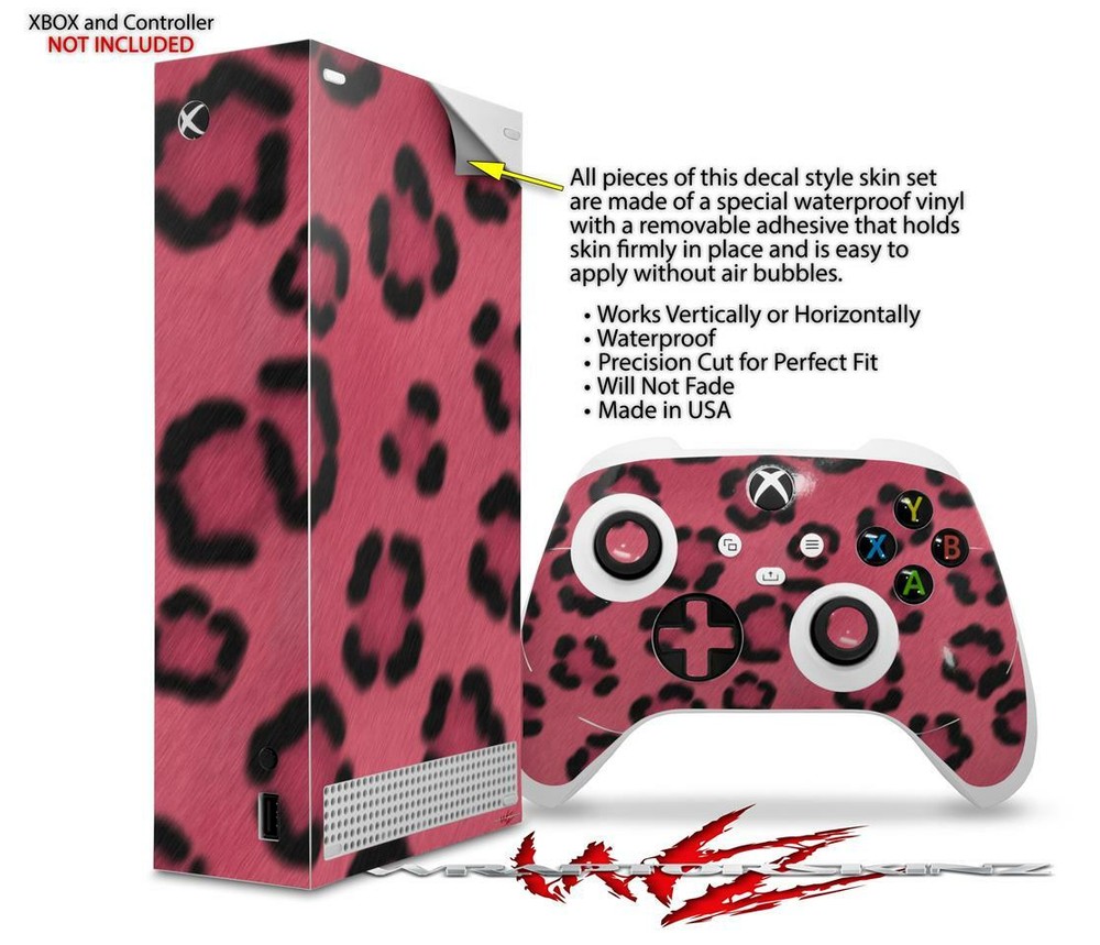 Skins XBOX Series S Console Controller Leopard Skin Pink