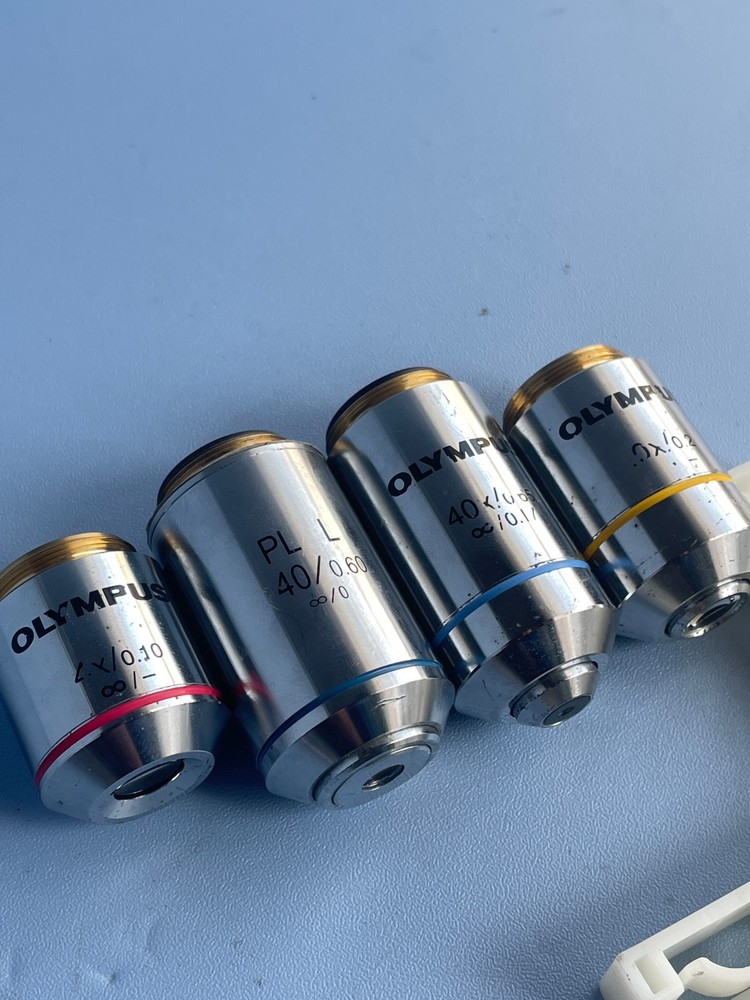 Olympus microscope objective lens Infinite distance Plan 4/10/40/40