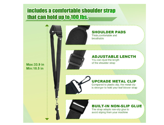 Upgraded Ergonomic Trimmer Grip, String Trimmer Handle, with Trimmer Shoulder Ha