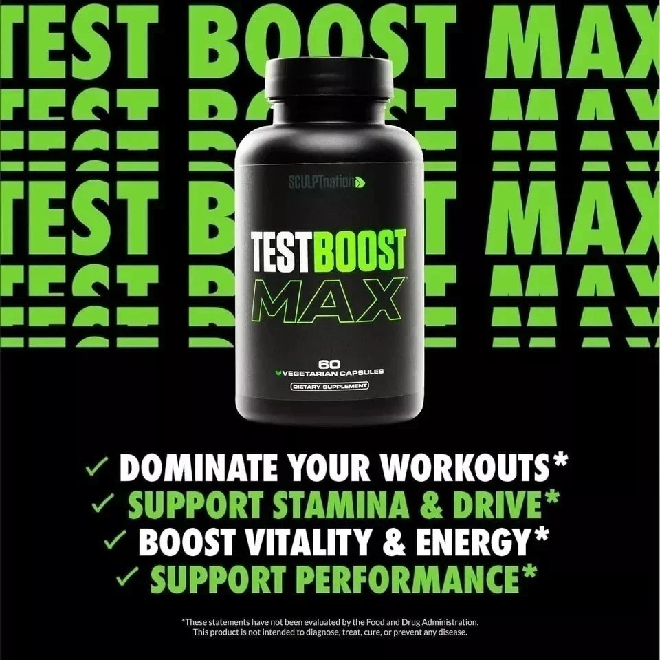 SCULPTnation TestBoost Max 3 Pack 60 Vegetarian Capsules Testosterone Support