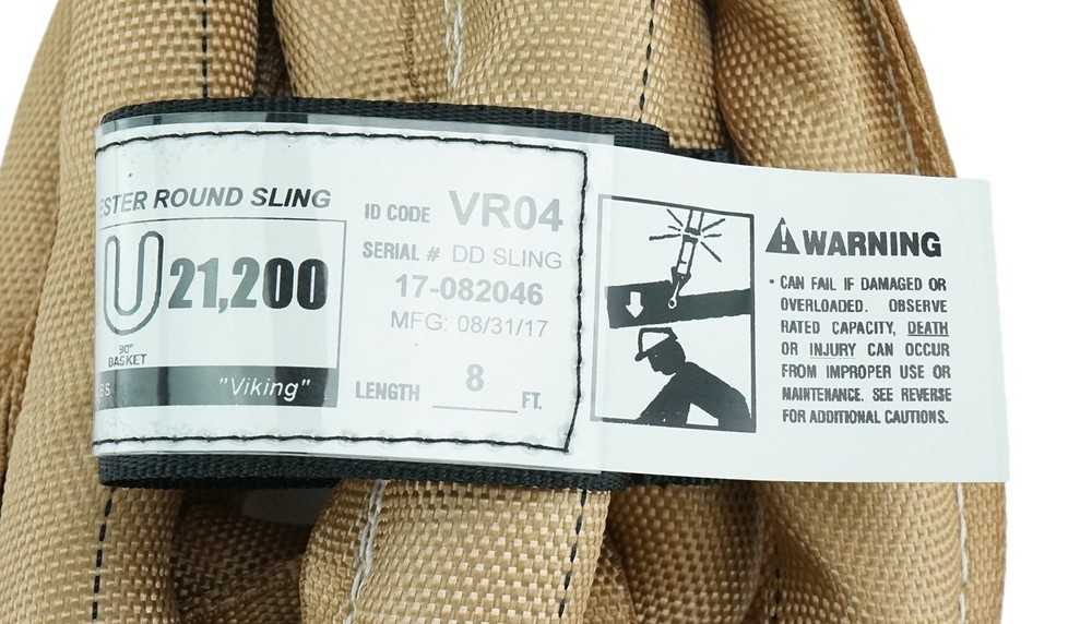 Chenango Supply VR4 8 Foot Endless Round Lifting Sling – USA Made Polyeste
