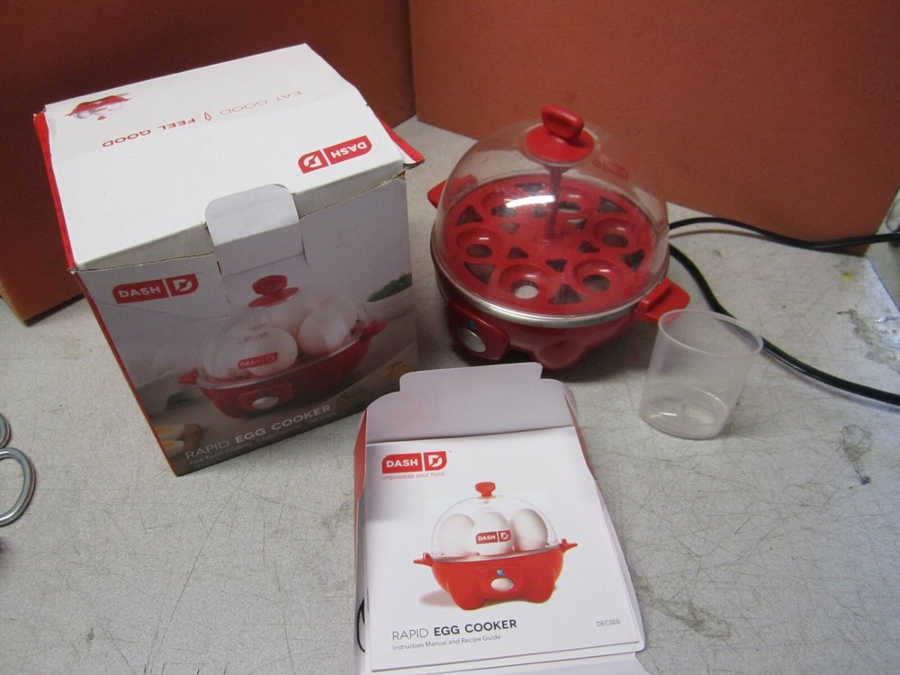 Dash Rapid Egg Cooker: 6 Egg Capacity Electric Egg Cooker, Red