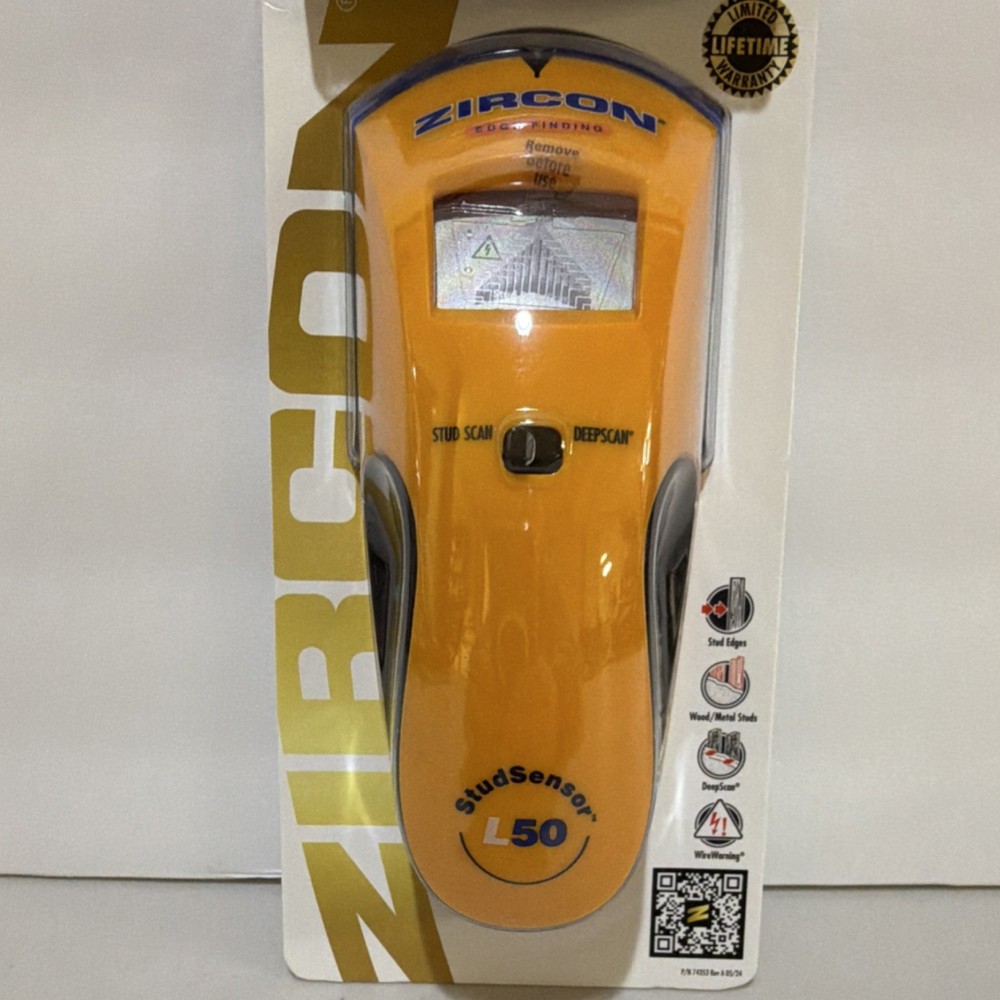 Zircon StudSensor L50 Electronic Stud Finder Wall Scanner Detector w/ Level NEW