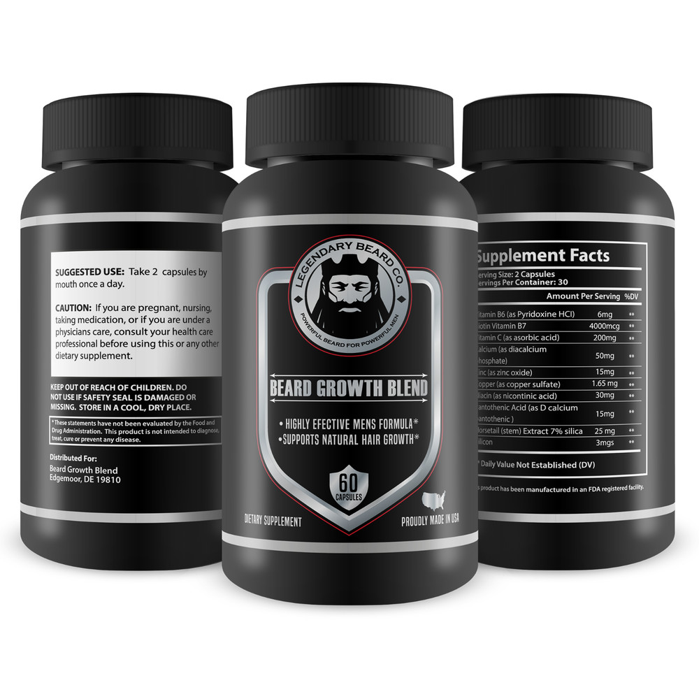 Legendary Beard Co. Beard Growth Blend - Highly Effective Mens Formula