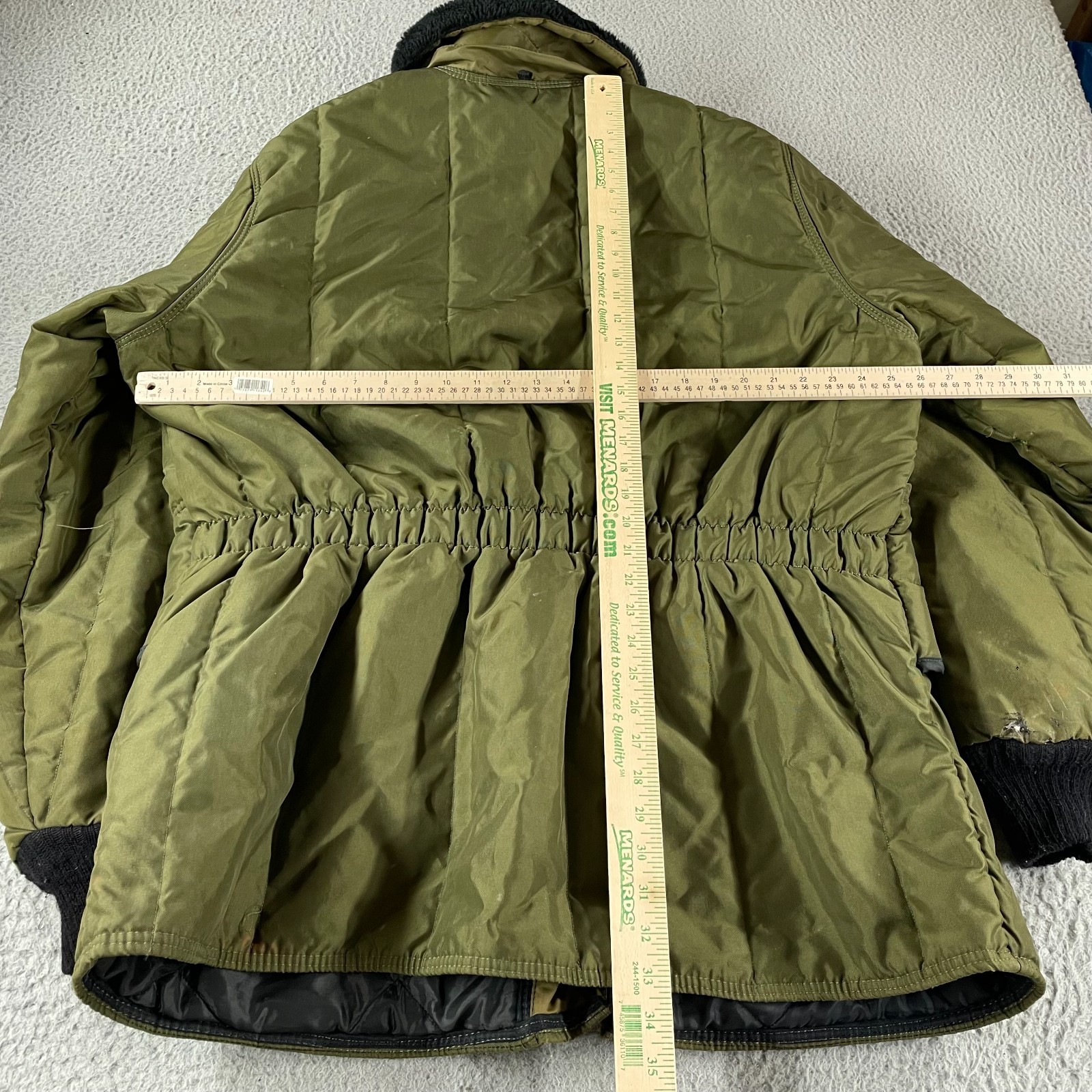 Refrigiwear Sage Green Iron-Tuff Insulated Jacket Mens Fits Size XL Warm Winter*