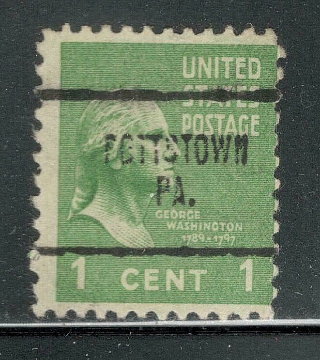 Sc # 804 ~ 1 cent Washington Issue, Precancel, POTTSTOWN PA.