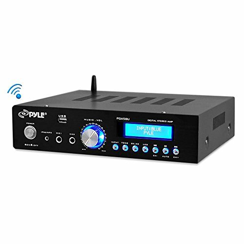 Pyle Bluetooth AM/FM USB AUX LCD Display 200W Receiver, Bundle 50FT Speaker Wire