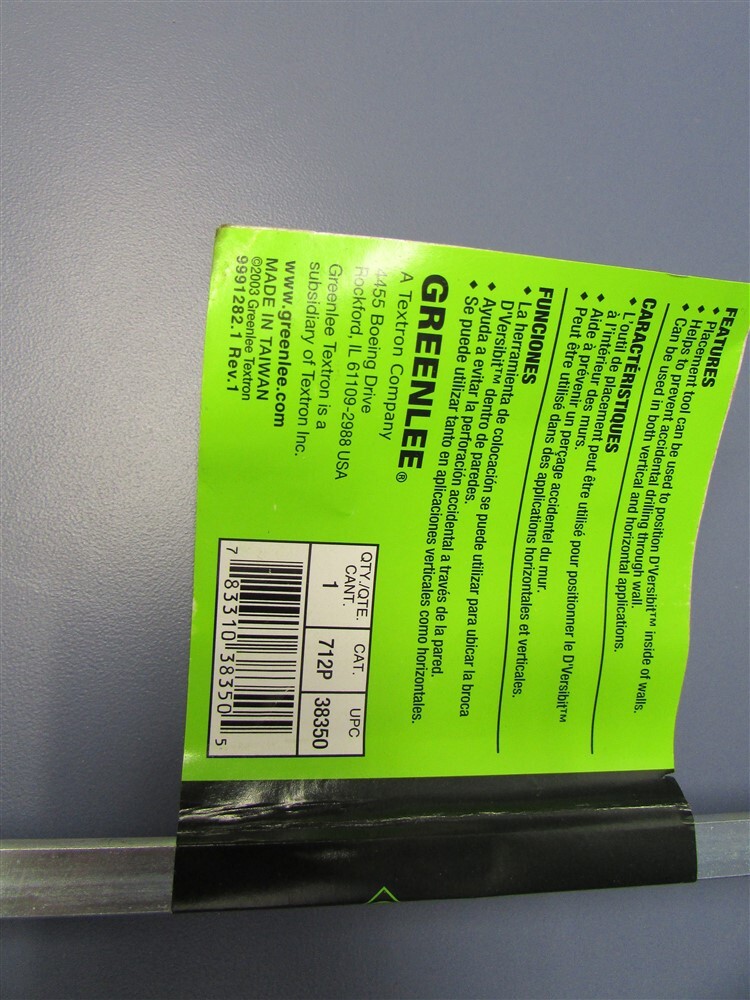 New Greenlee D'Versibit Placement Tool 712P