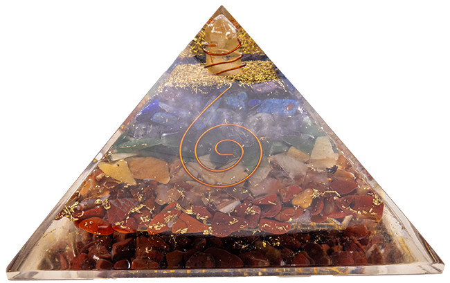 7 Chakra Orgonite Pyramid - Vibe Products