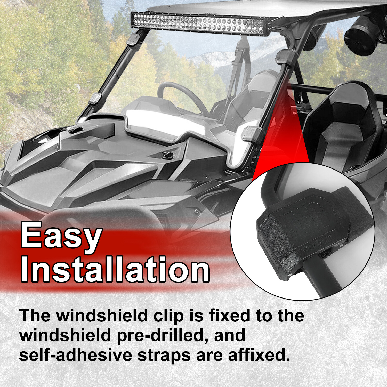 Front Full Windshield Scratch Resistant For 2019-23 Polaris RZR XP 4 1000 Turbo