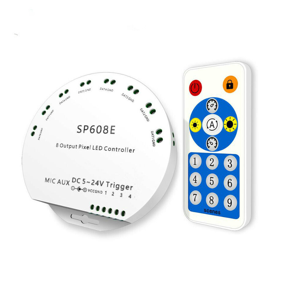 SP608E Bluetooth Controller Remote 8 Output for WS2811 WS2812B WS2813 WS2815