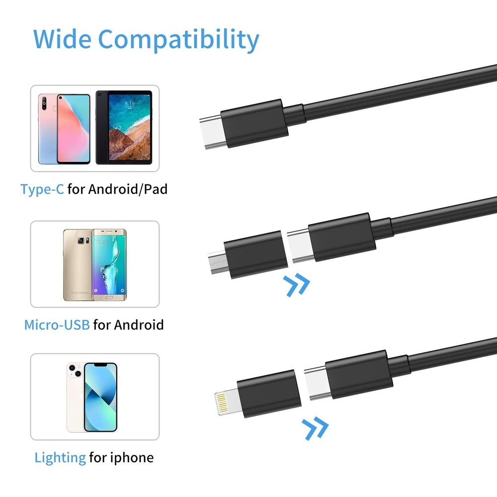 Endoscope Camera with 9.8ft Borescope Inspection Cameras for iPhone iPad/Android