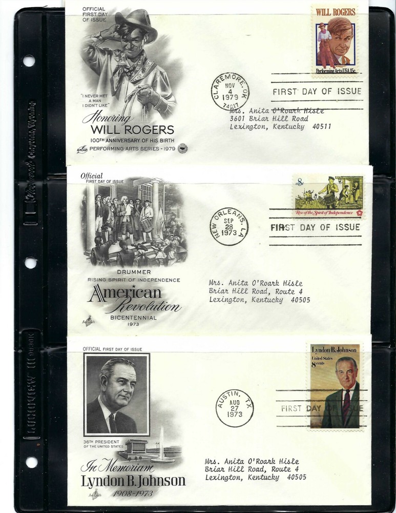 1973/1979 FDC's  - Artcraft Cachet (635)