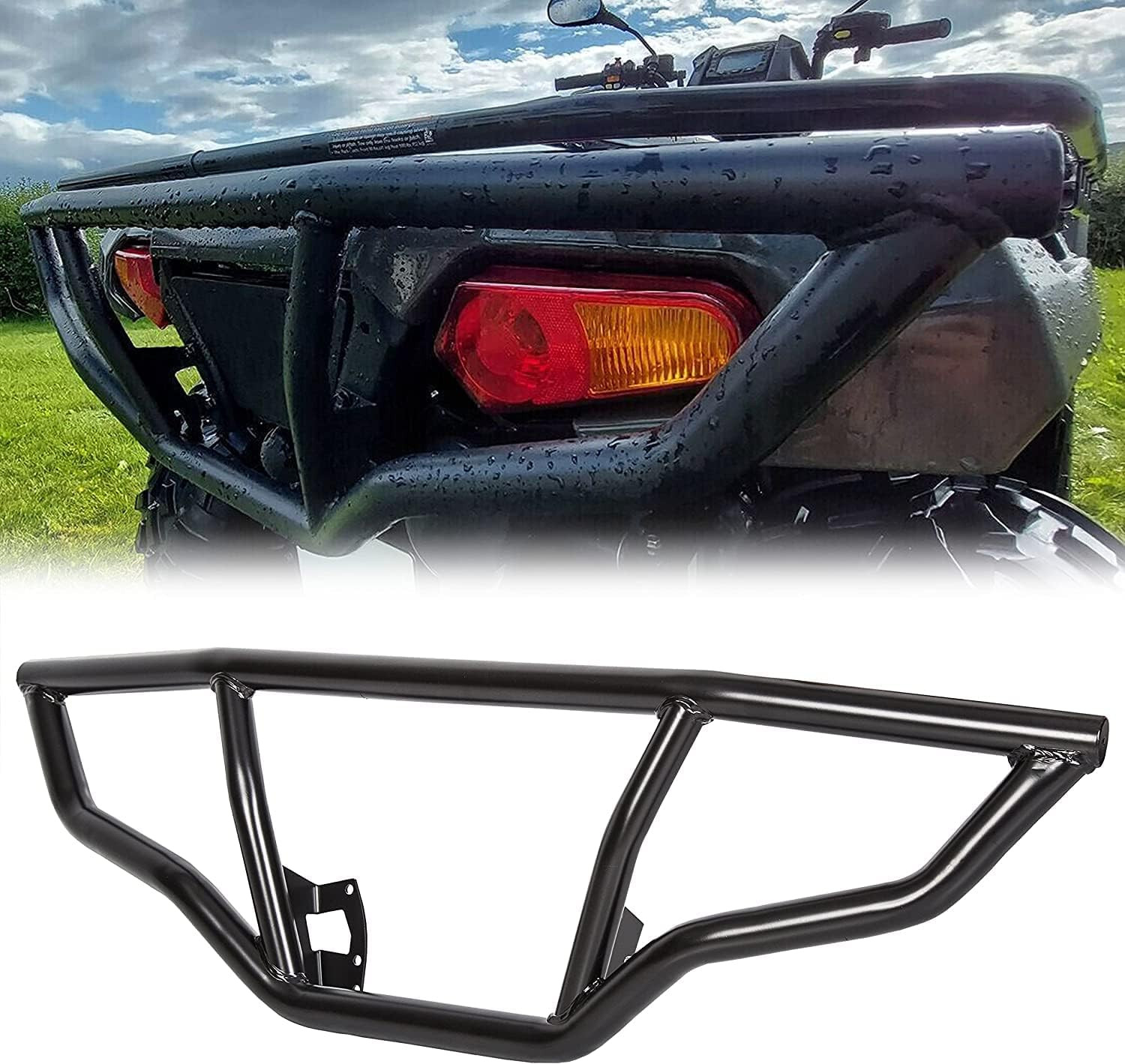 ECOTRIC Front & Rear Brush Guard Bumper 2Pcs Compatible with 2014-2024 Polaris S