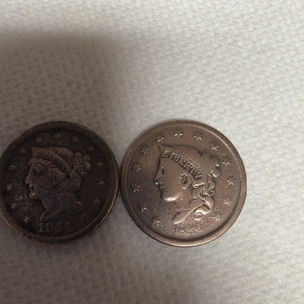 1841 Braided Hair Large Cent - As Shown!+ Unknown Date