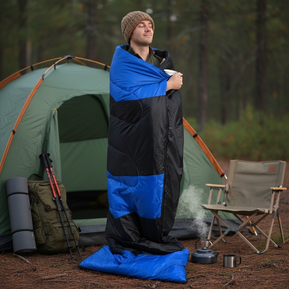 1PC Blue Lightweight Sleeping Bag for Backpacking Waterproof Compact Envelope