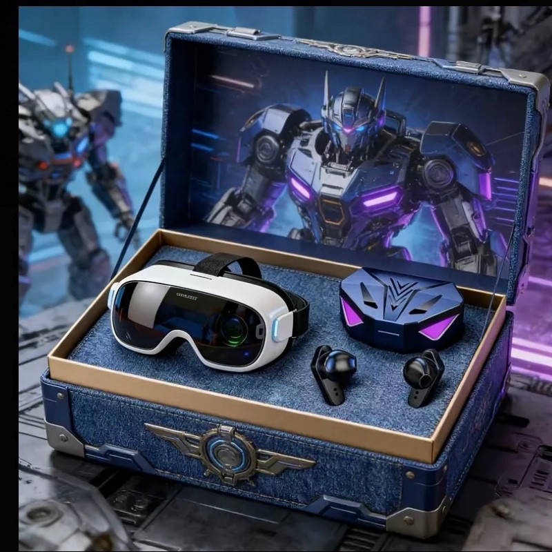 VR Headset 3D Virtual Reality Goggles + Headphones For IOS Android Games Video