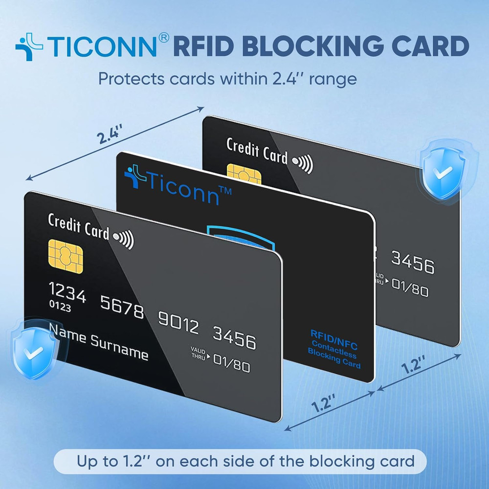 TICONN RFID Blocking Cards - 4 Pack