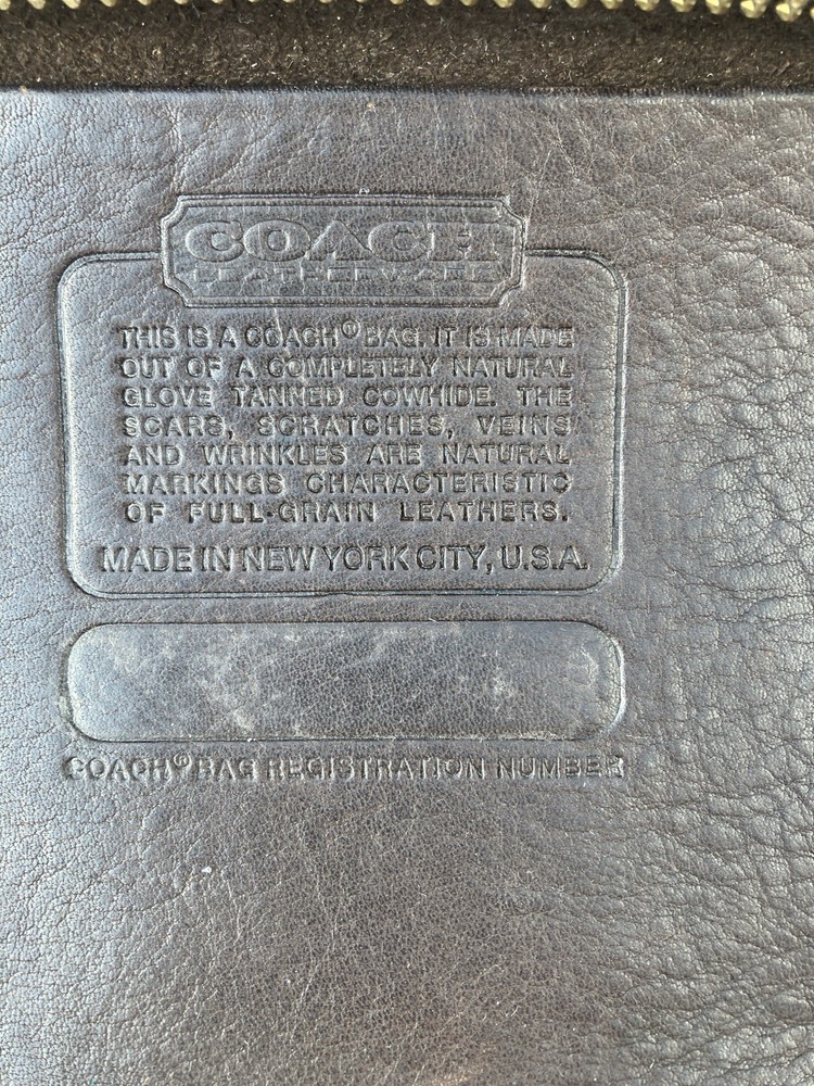 Coach Basic Bag/Clutch Brown Leather, MISSING Crossbody Strap