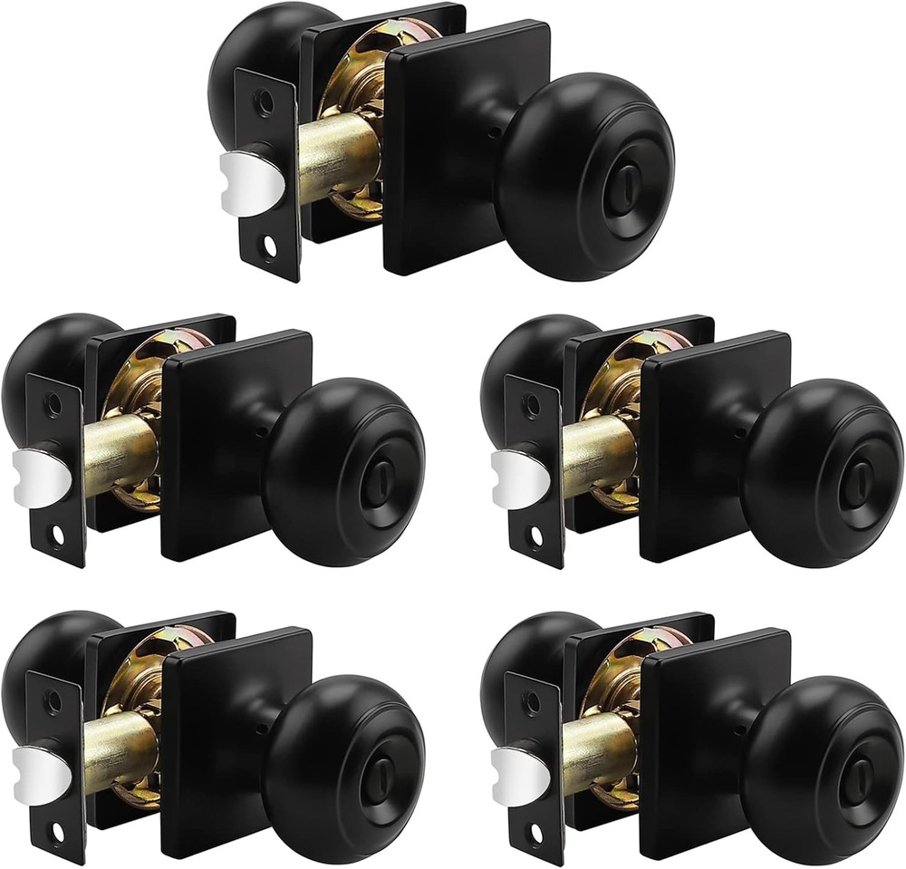 Bla Bed/Bath Knobs with Square Rosette, Keyl