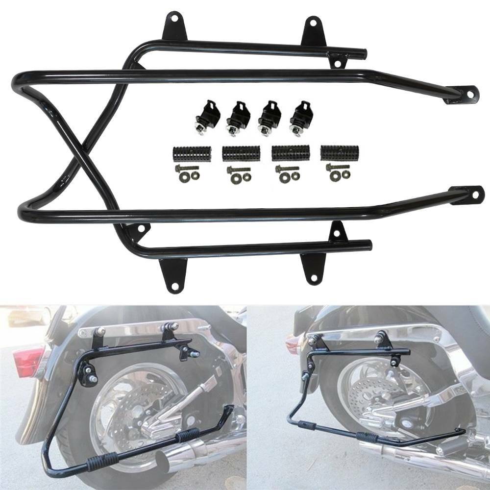 Hard Saddlebag Saddle bag Conversion Bracket Fit For Harley Softail w/ Hardware
