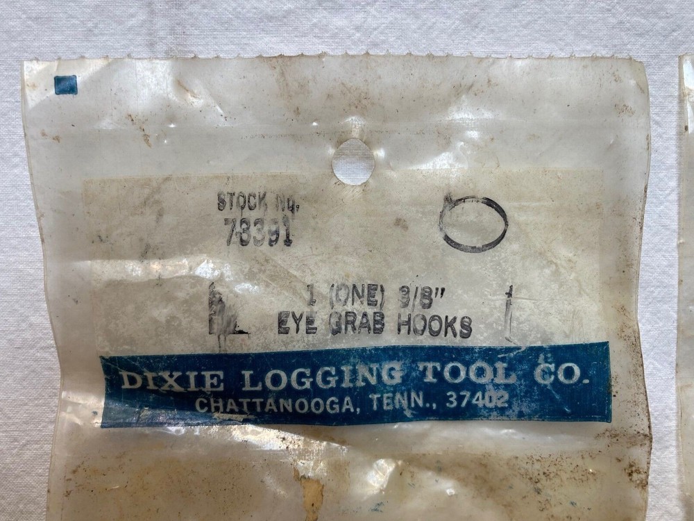 Two (2) New 3/8" Eye Grab Hooks from Dixie Logging Tool Co.