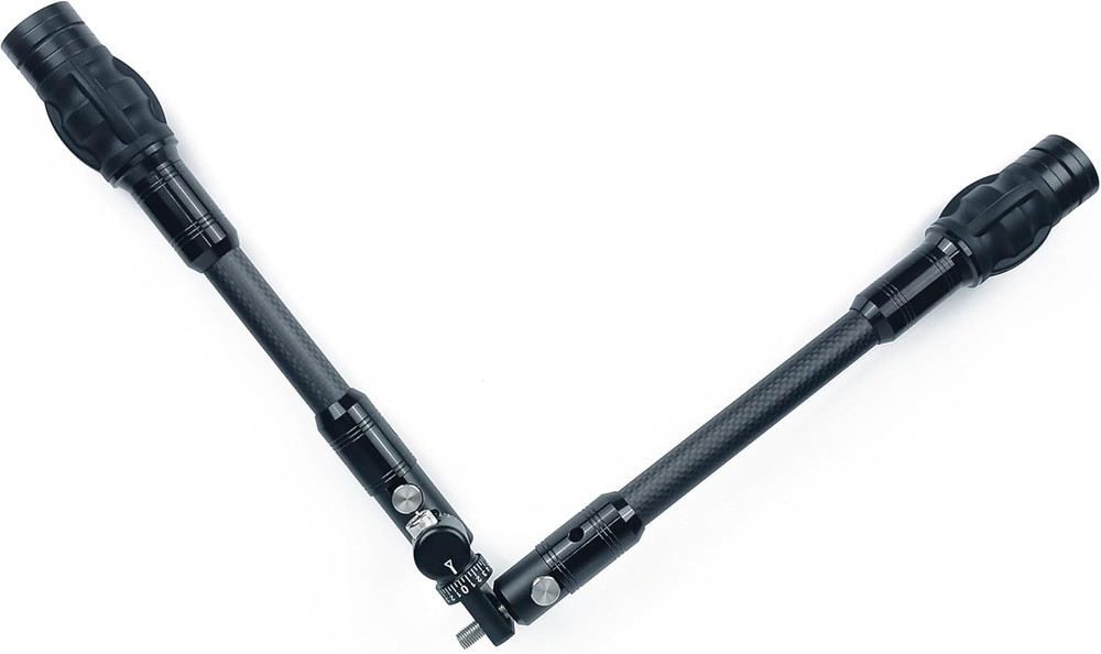 Carbon Archery Bow Stabilizer Single Side Adjustable V-Bar Mount Quick Disconnec