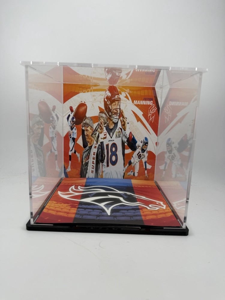 Peyton Manning Custom Mini Helmet Display or Card Display - Broncos