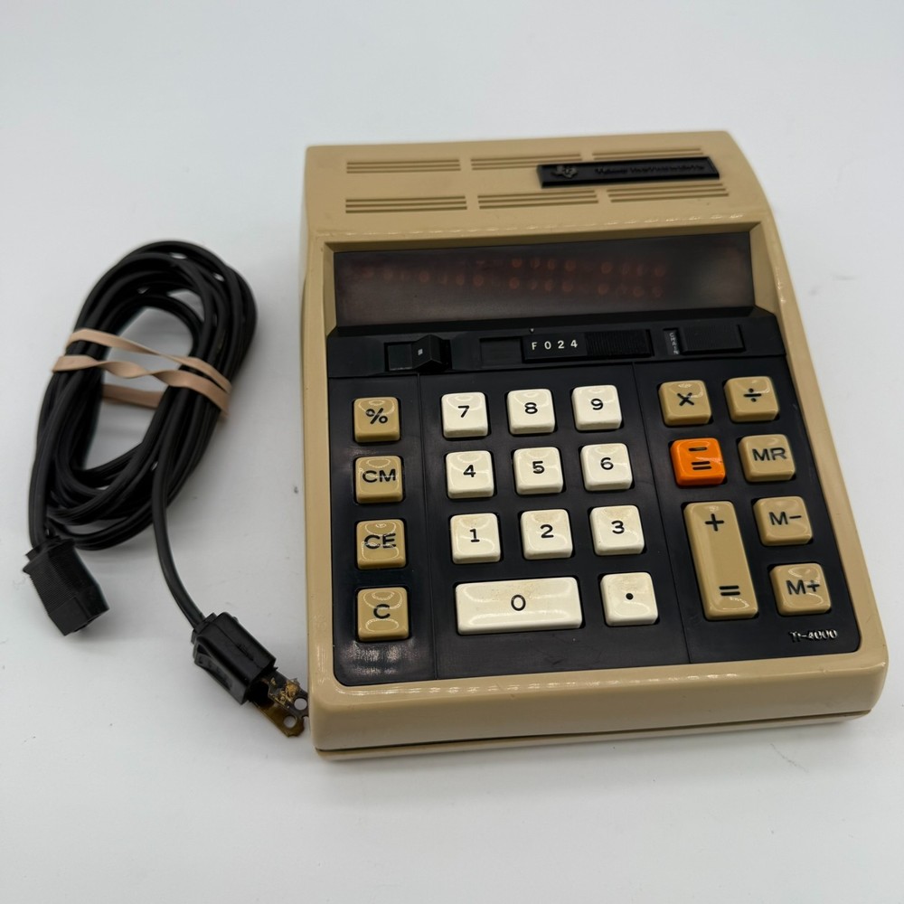Vintage Texas Instruments Electronic Calculator TI-4000; #2 doesnt work