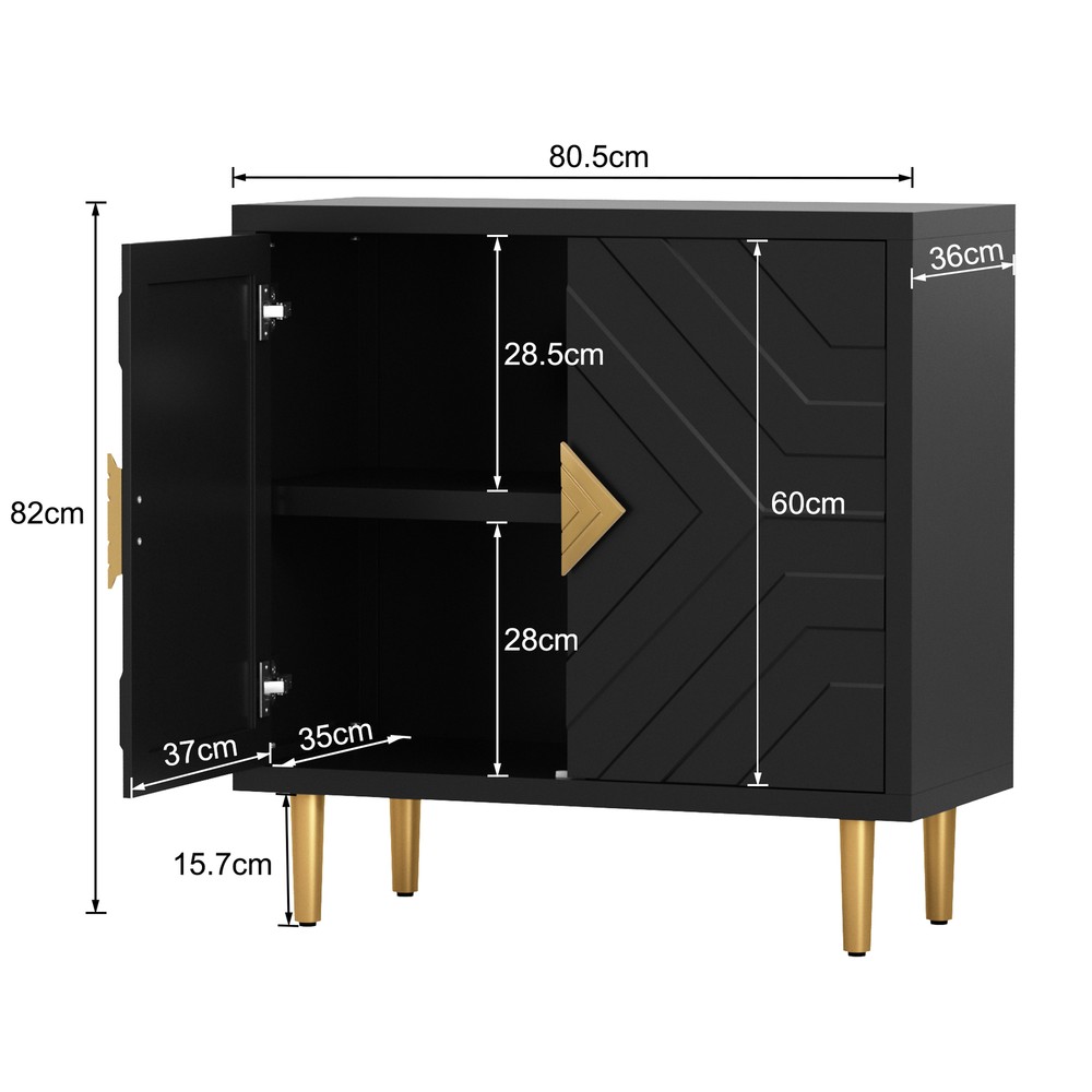 Modern Sideboard Accent Cabinet 32" Kitchen Buffet Bedside Console Table w/ Door