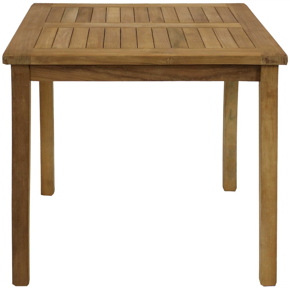 31.5 in Solid Teak Square Patio Dining Table by Sunnydaze