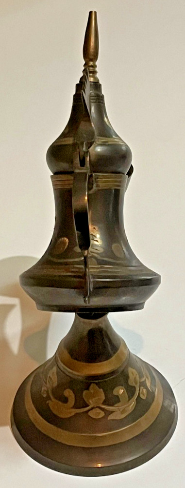 Vintage 8" Brass Middle Eastern Dallah Coffee Pot